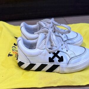 Off White Kids White and Black Sneakers